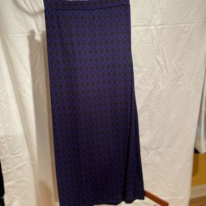 Chico's Maxi Skirt Stretch Waist Pull On Sz 1 (8/10--M) 40"L